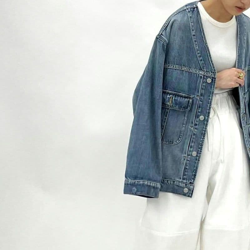 新品タグ付 2026新作 カフネ デニム ジャケット フリーサイズ Mal.