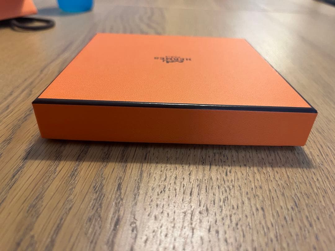 エルメス ハンカチーフ 《ジャカードH》　コクリコ色