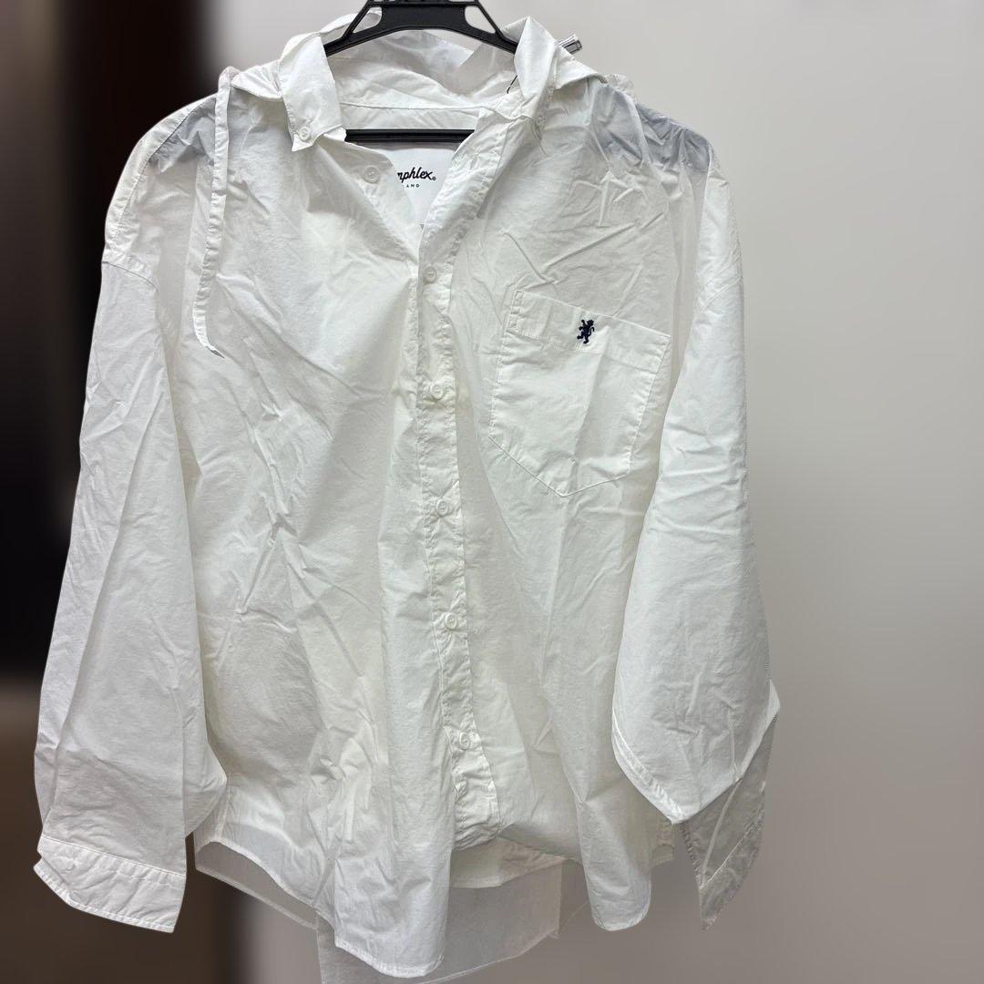 Gymphlex ホワイト長袖シャツ