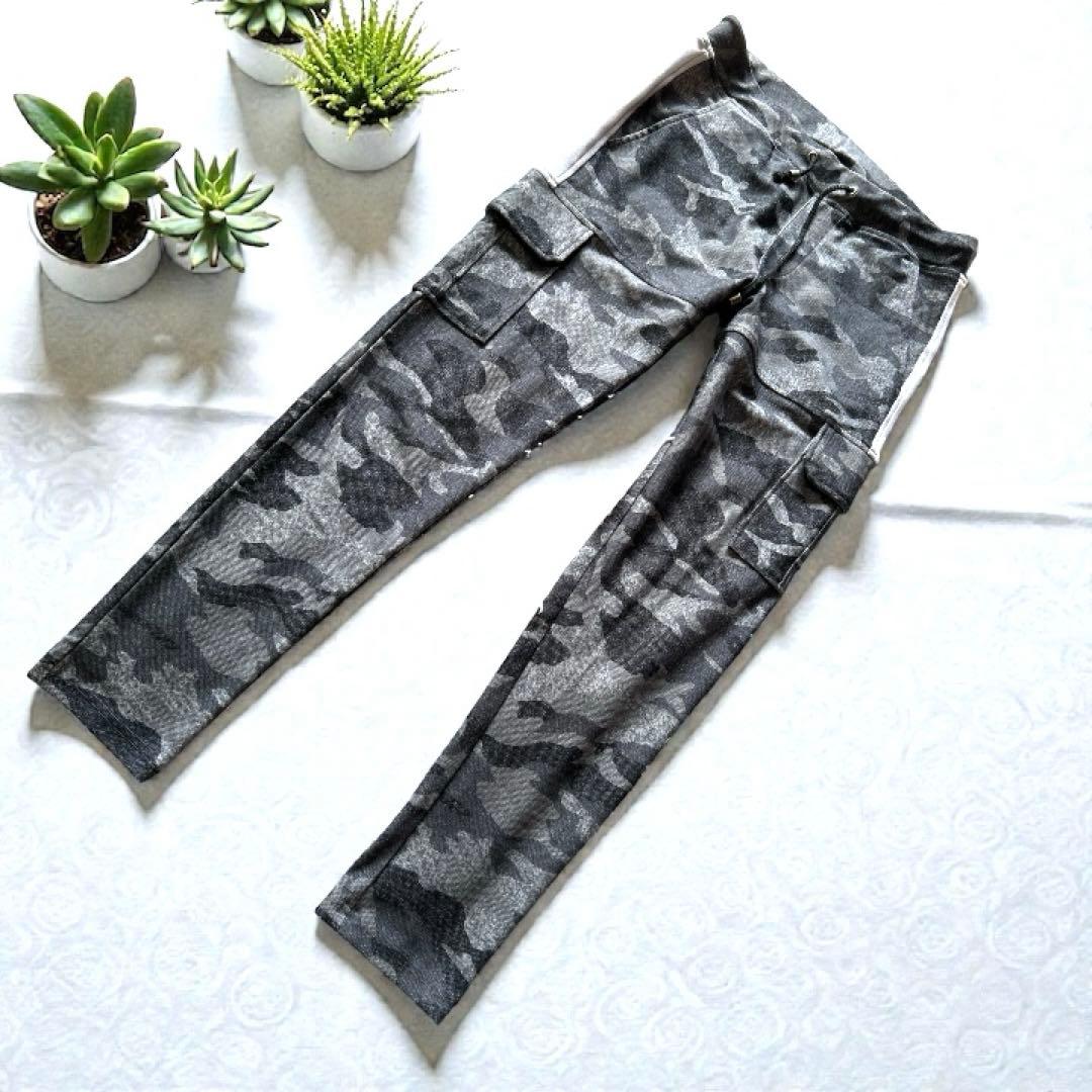 ALCOTT HILL 迷彩柄カーゴスウェットパンツ　ストレッチ　ドローコード