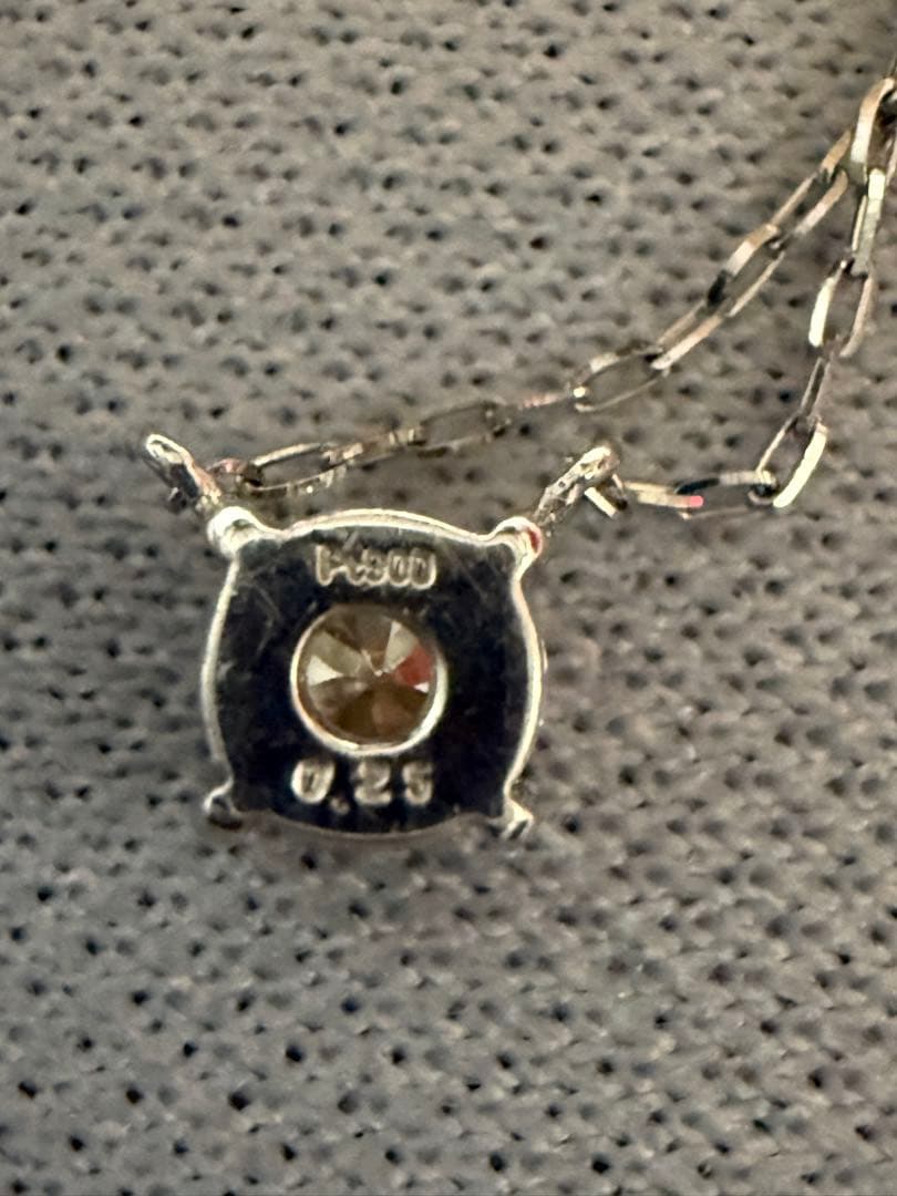 プラチナ ダイヤモンドネックレス 0.25ct 一粒ダイヤ