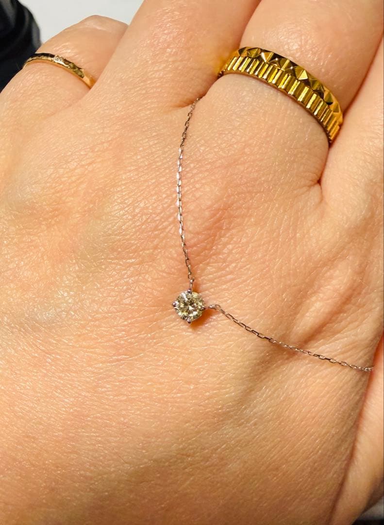 プラチナ ダイヤモンドネックレス 0.25ct 一粒ダイヤ