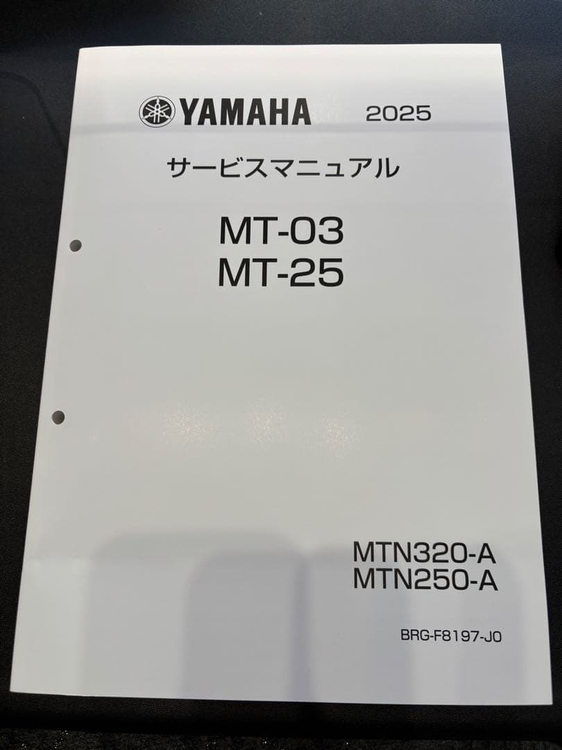 YAMAHA MT-03 MT-25 サービスマニュアル 2025