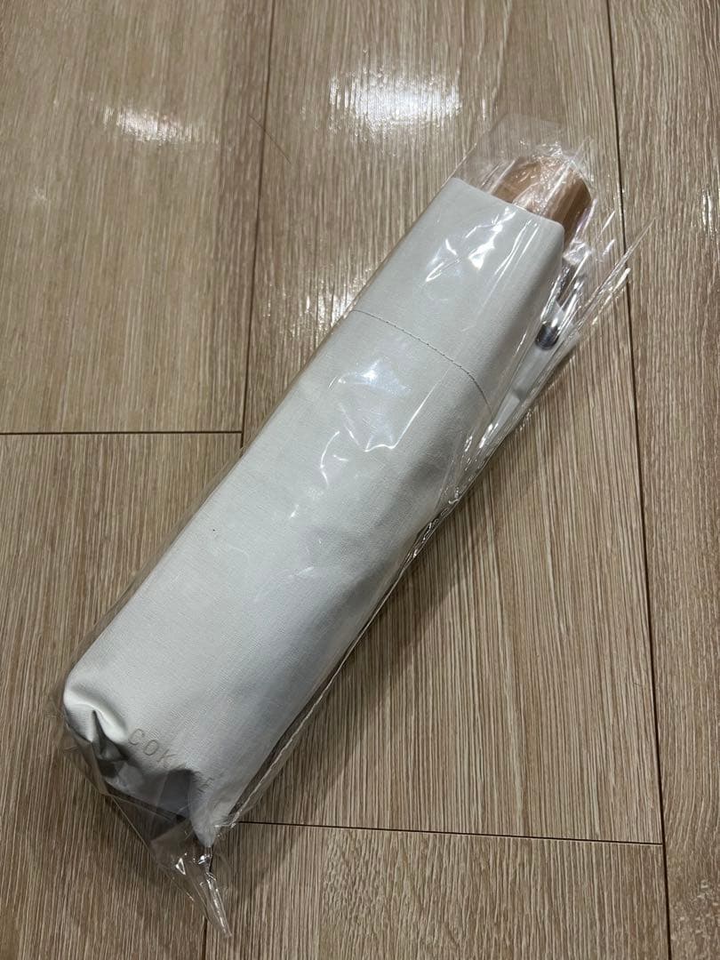 【新品未使用】COKAGE+ 3段折りたたみ日傘 木手元50cm リリィホワイト