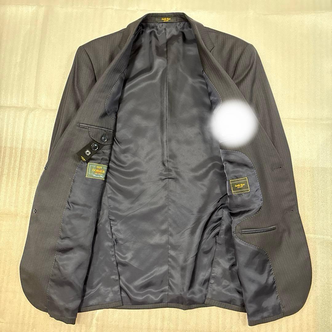 美品✨大きいサイズ AB6 Savile Row 高級ドーメル生地 ネイビー