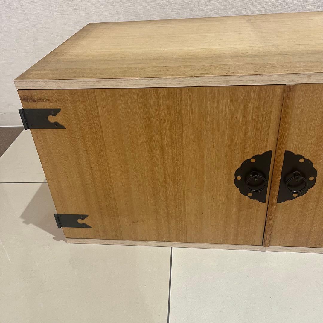 桐 衣装ケース 4段 桐箱 桐箪笥 着物 和服　桐　両開　衣裳箱　扉付　上置