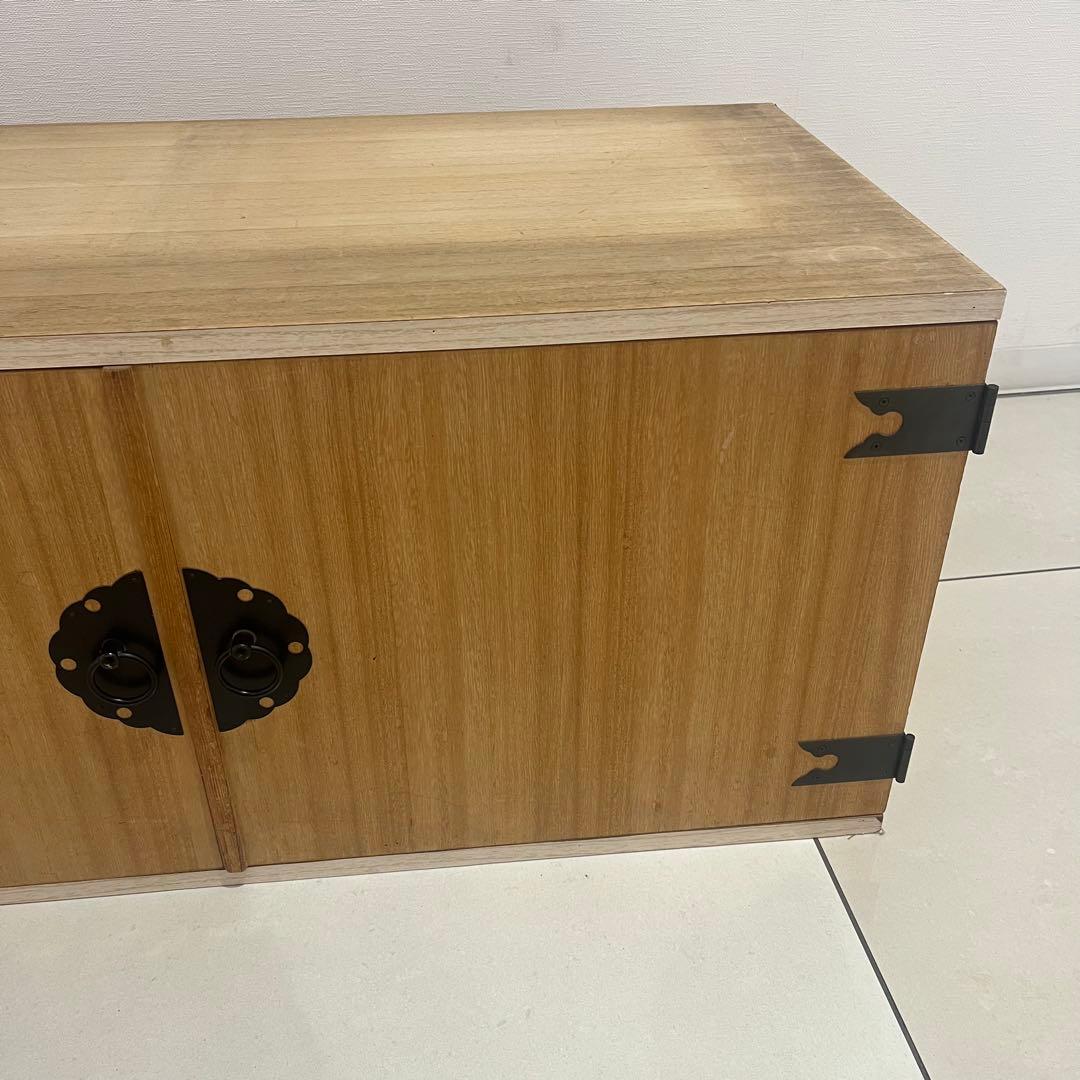 桐 衣装ケース 4段 桐箱 桐箪笥 着物 和服　桐　両開　衣裳箱　扉付　上置