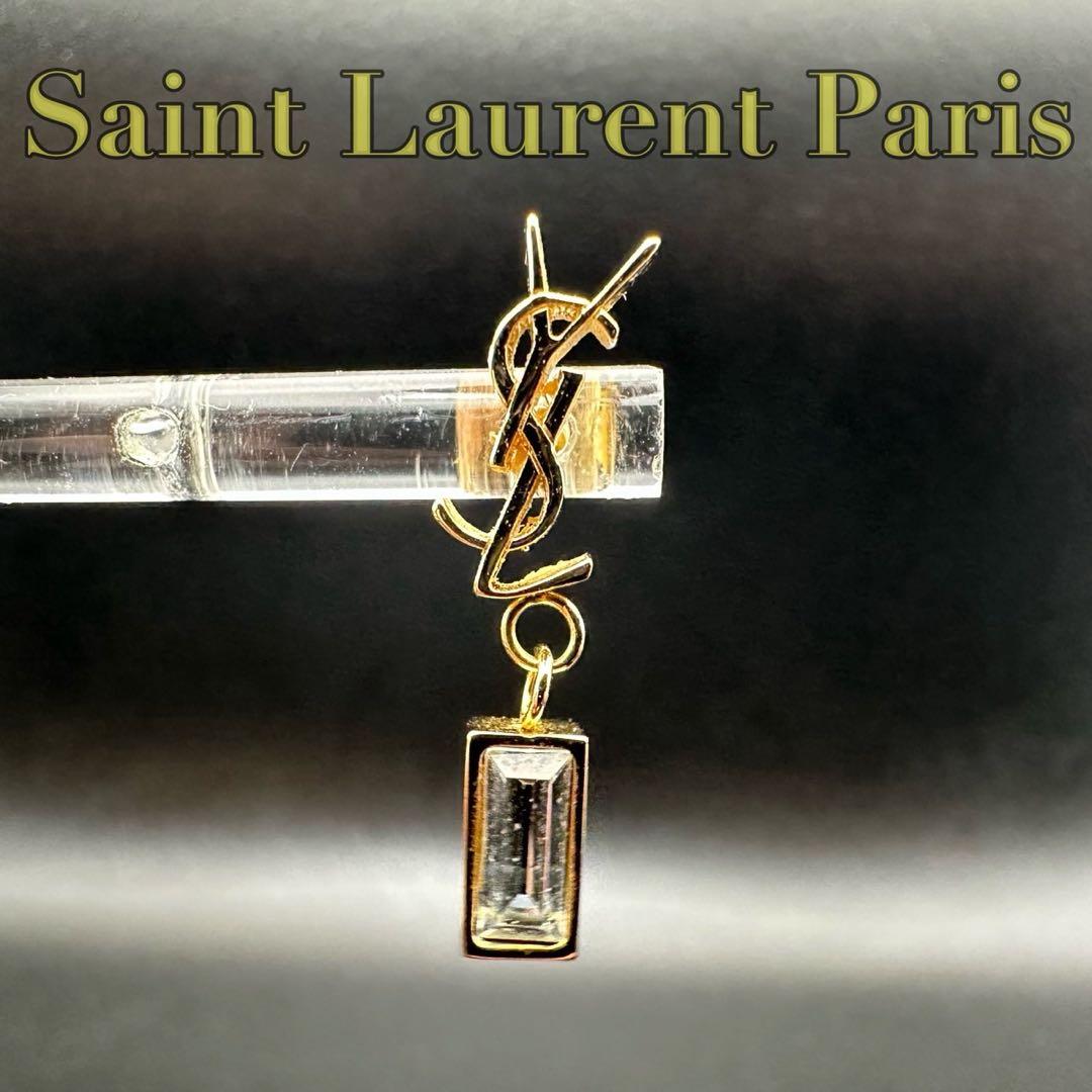 極美品✨　YSL　サンローランパリ　ピアス　ロゴ　ゴールド　1280