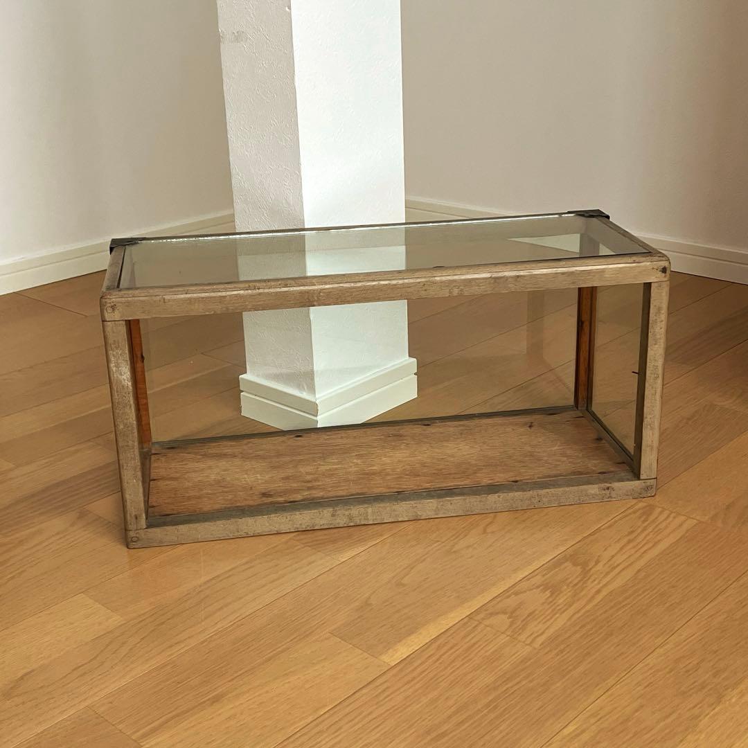 古道具　昭和レトロ　木製　ガラス　ショーケース