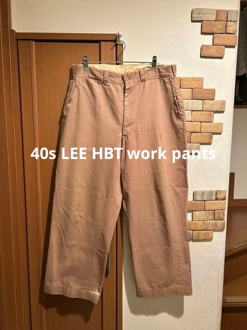 Special‼︎ 40s Lee hbt work pants センター赤