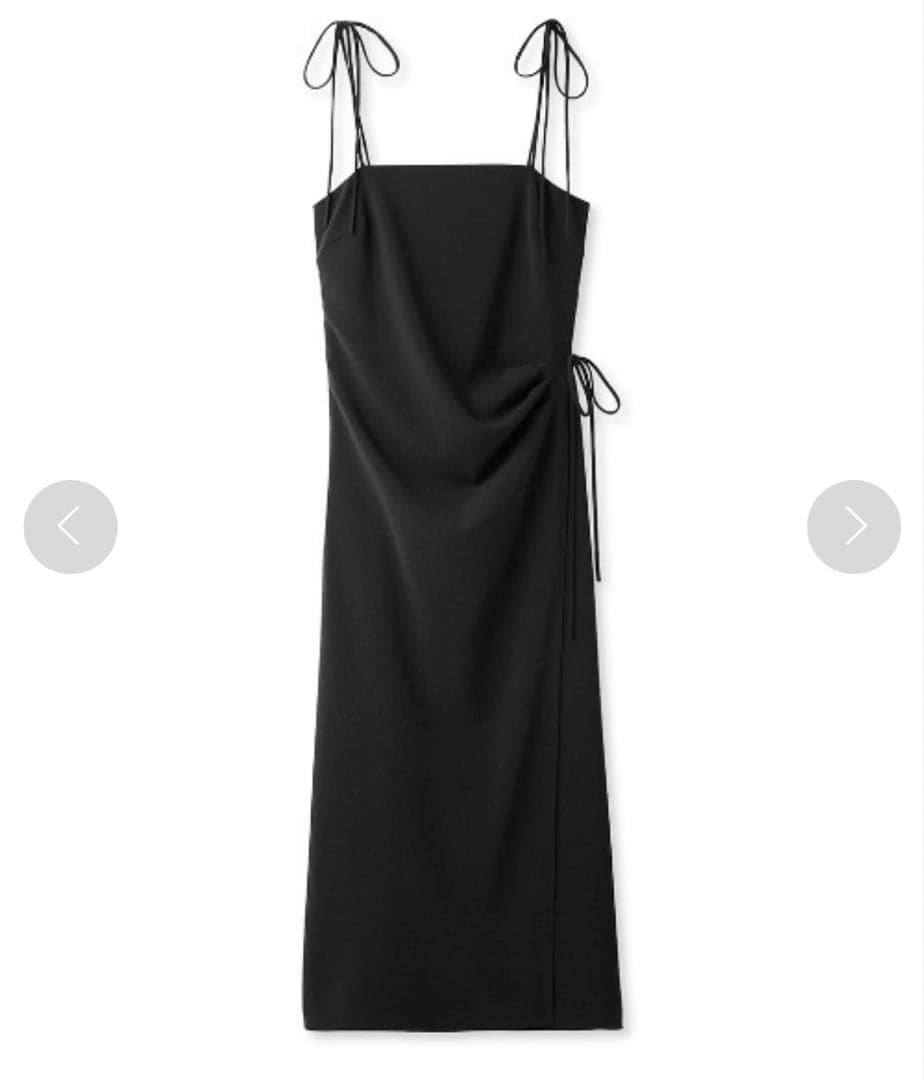 FRAY.ID キャミソールラップドレス　ブラック