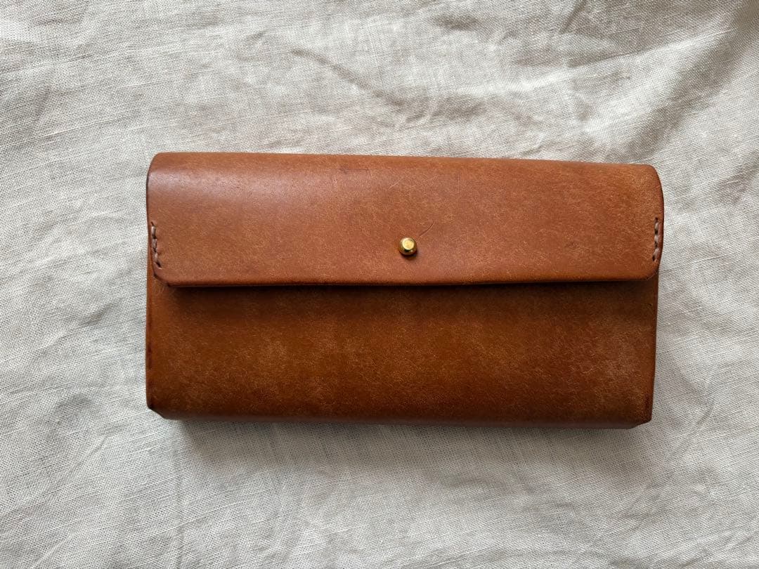 safuji 長財布（ホック）キャメル