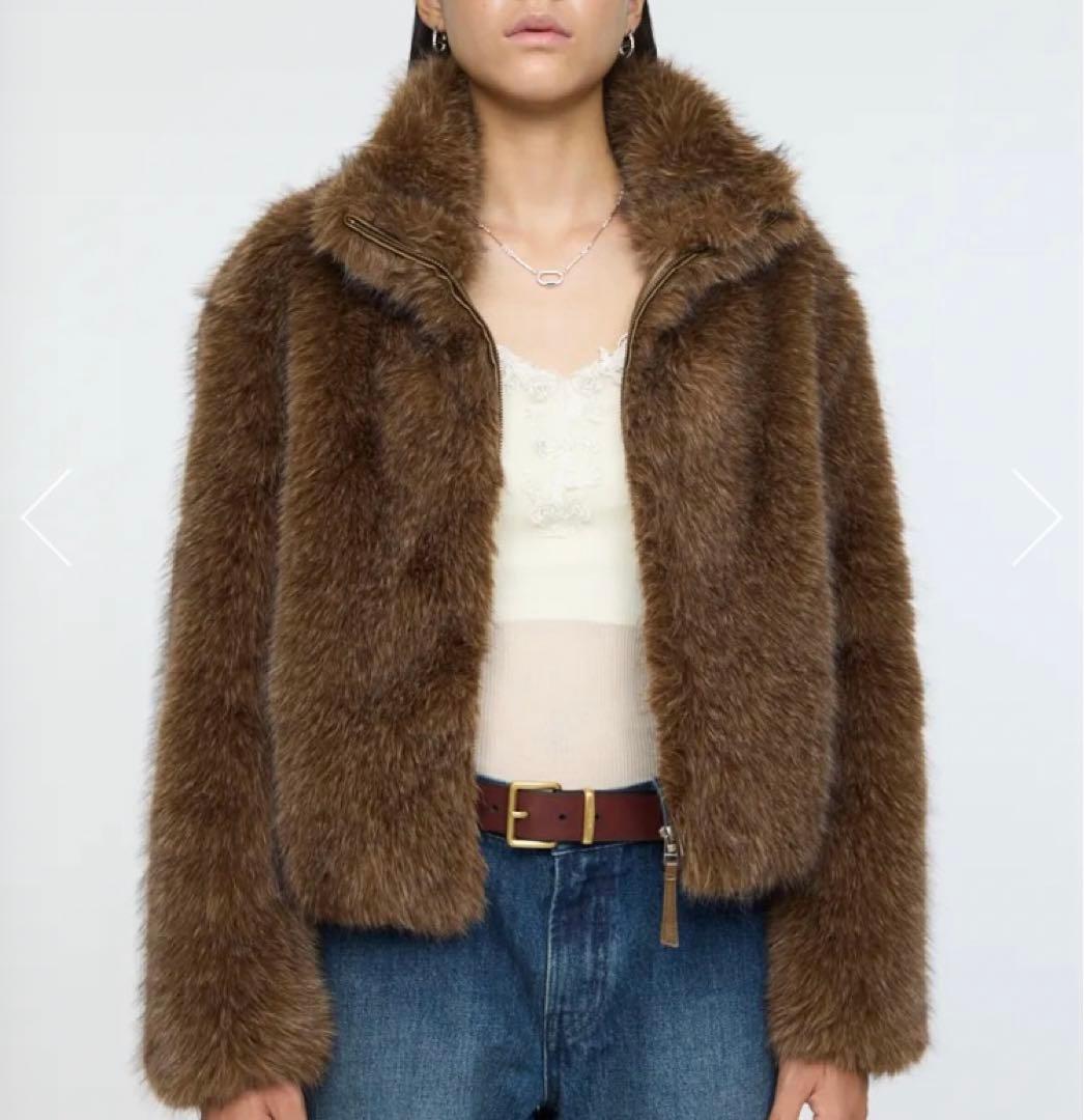 MOUSSY マウジーF/FUR STAND COLLARファー ジャケット