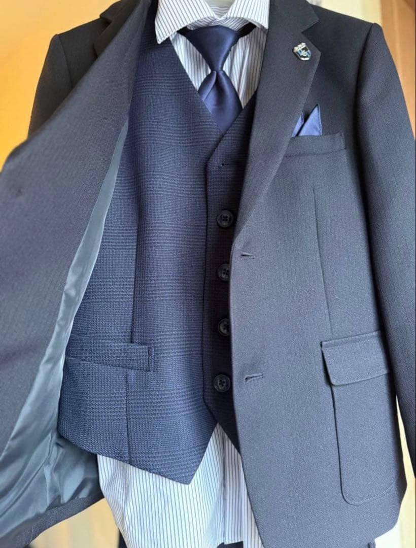 【極美品】CHOPIN 7点セット ネイビー スーツ　150cm ショパン 卒業