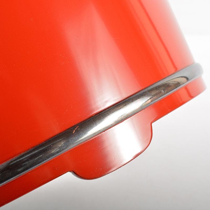 よいこ輪島塗　山崖宗陽作　朱塗　如心斎好　手桶水指　共箱　C　R5630B