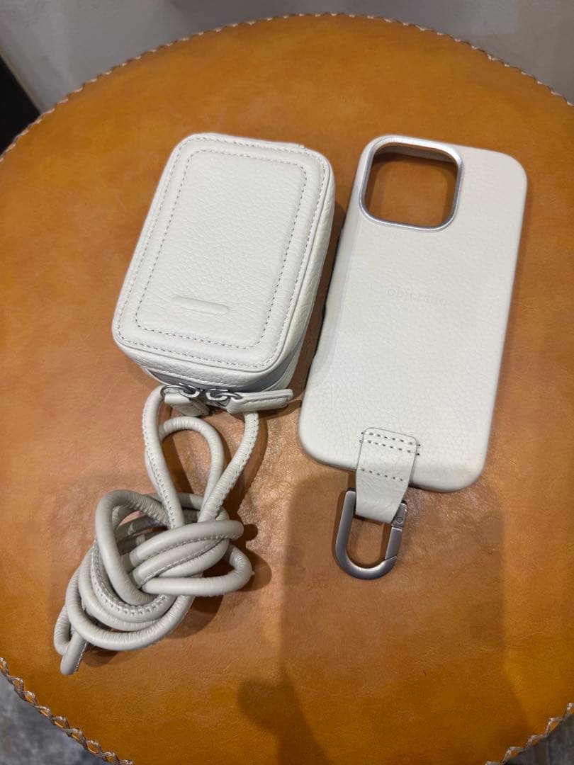 objcts.io マシュマロ　iPhone 16pro ストラップセット