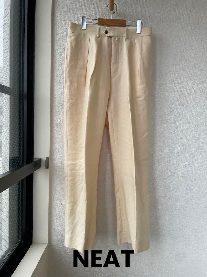 NEATニート リネンワイドパンツ スラックス スペンスブライソン