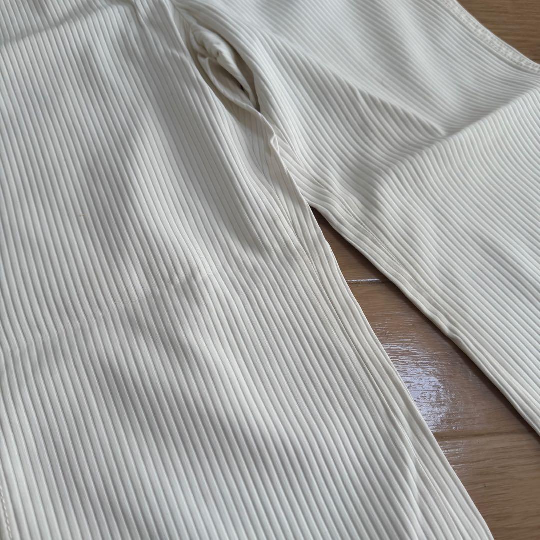 CHANEL シャネル フレアパンツ 01P ホワイト サイズ34 XS