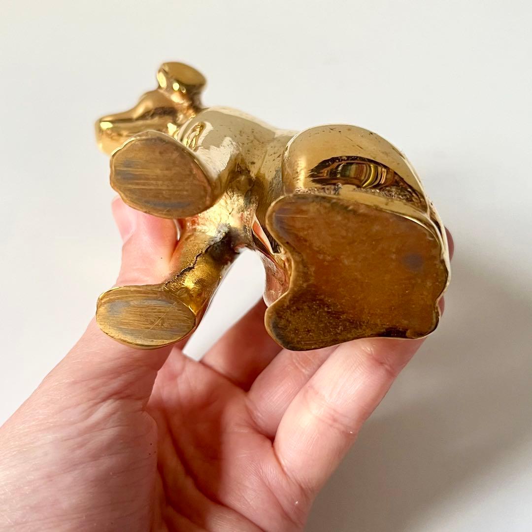【稀少品】 VICTOR ビクター犬 ニッパー犬 金属製 ゴールド 昭和レトロ