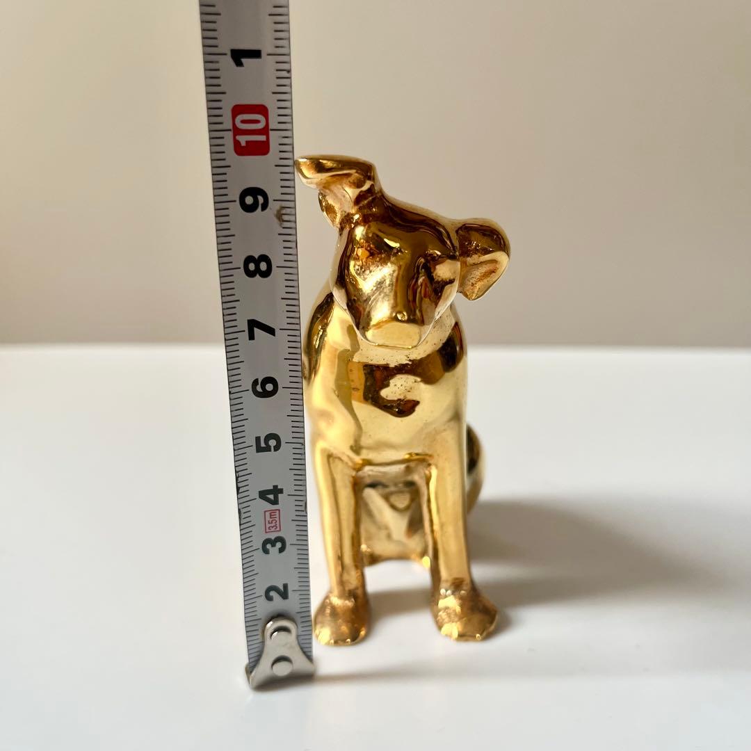 【稀少品】 VICTOR ビクター犬 ニッパー犬 金属製 ゴールド 昭和レトロ