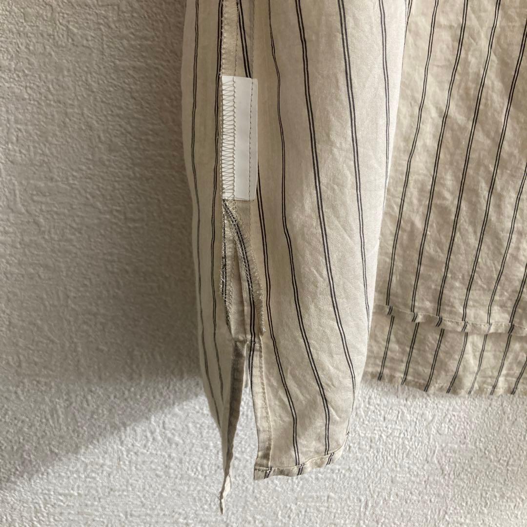 マルモア ストライプシアーシャツ + タンクトップ size 36 ベージュ