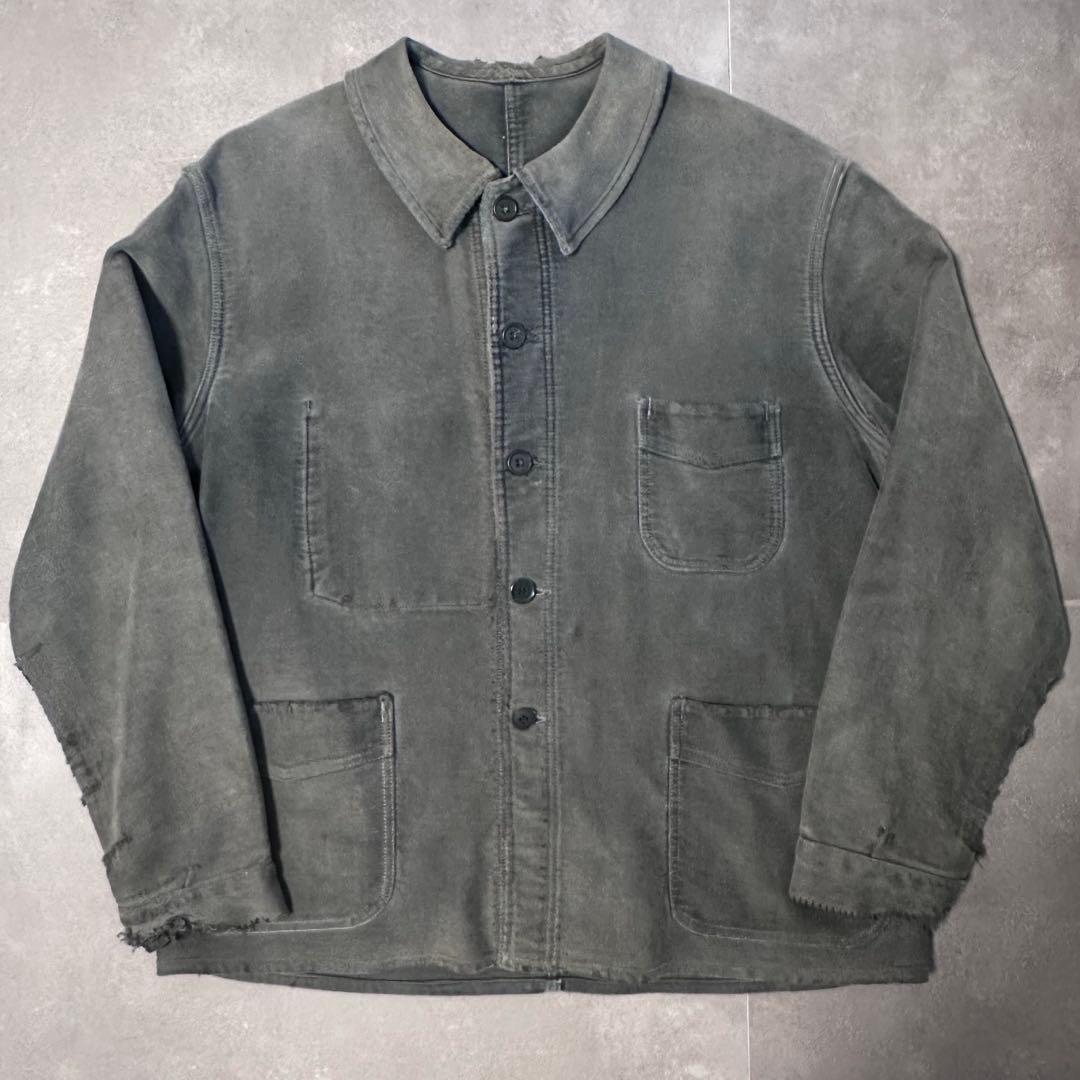 40s ブラック　モールスキン　Adolphe Lafont ユーロ　ジャケット