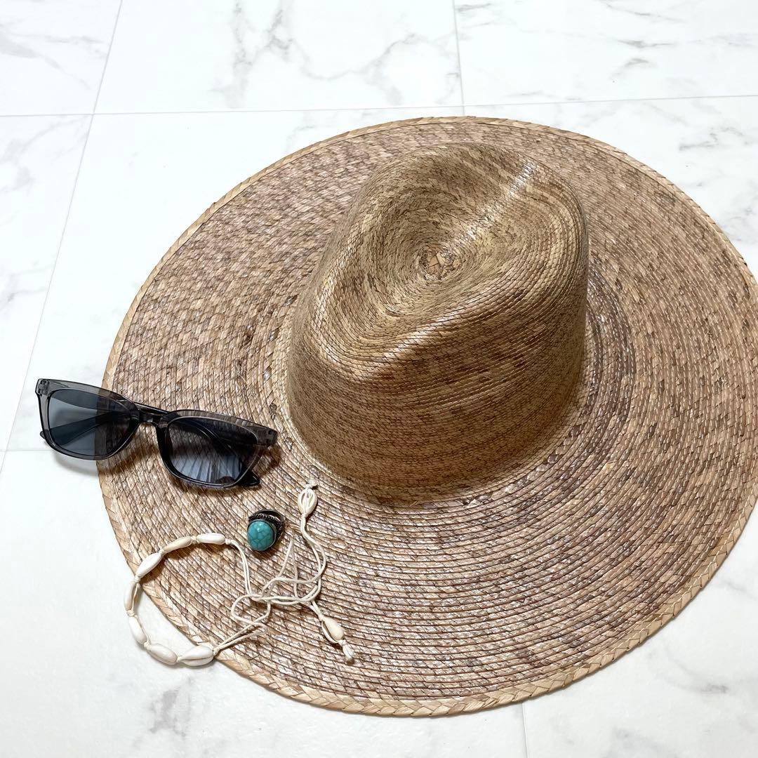 未使用タグ付き ラックオブカラー Fedora 麦わら帽子 中折れハット S/M