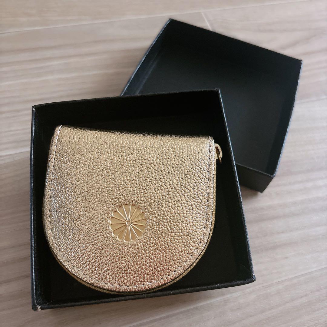 【未使用】 皇居財布 小銭入れ ケース ゴールド