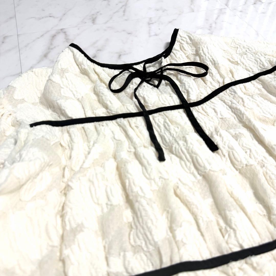 【美品】完売品✨️セブンテン パイピング ティアード トップス レース ホワイト