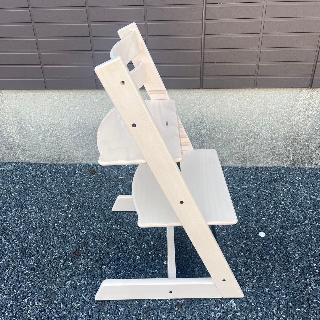 美品　ストッケ トリップトラップ シリアル7 ホワイトウォッシュ ハイチェア