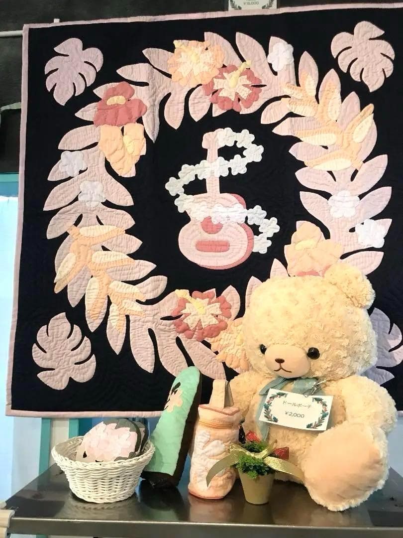 在庫一掃セール!! タペストリー♡ウクレレ♡105×105♡ネイビーブルー♡