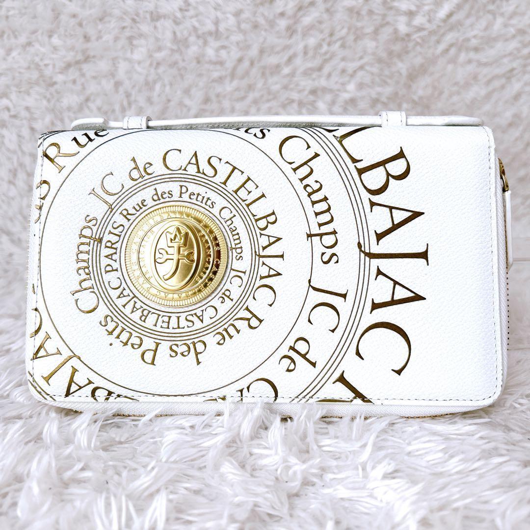 極美品✨CASTELBAJAC プルトン　クラッチバッグ　ホワイト　財布