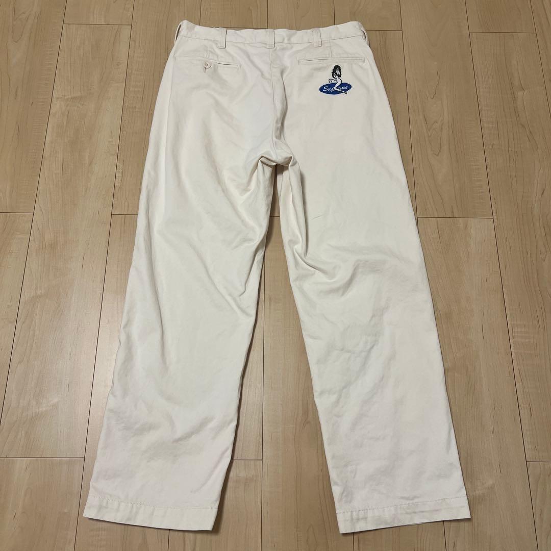 シュプリーム ホワイト チノパン 30