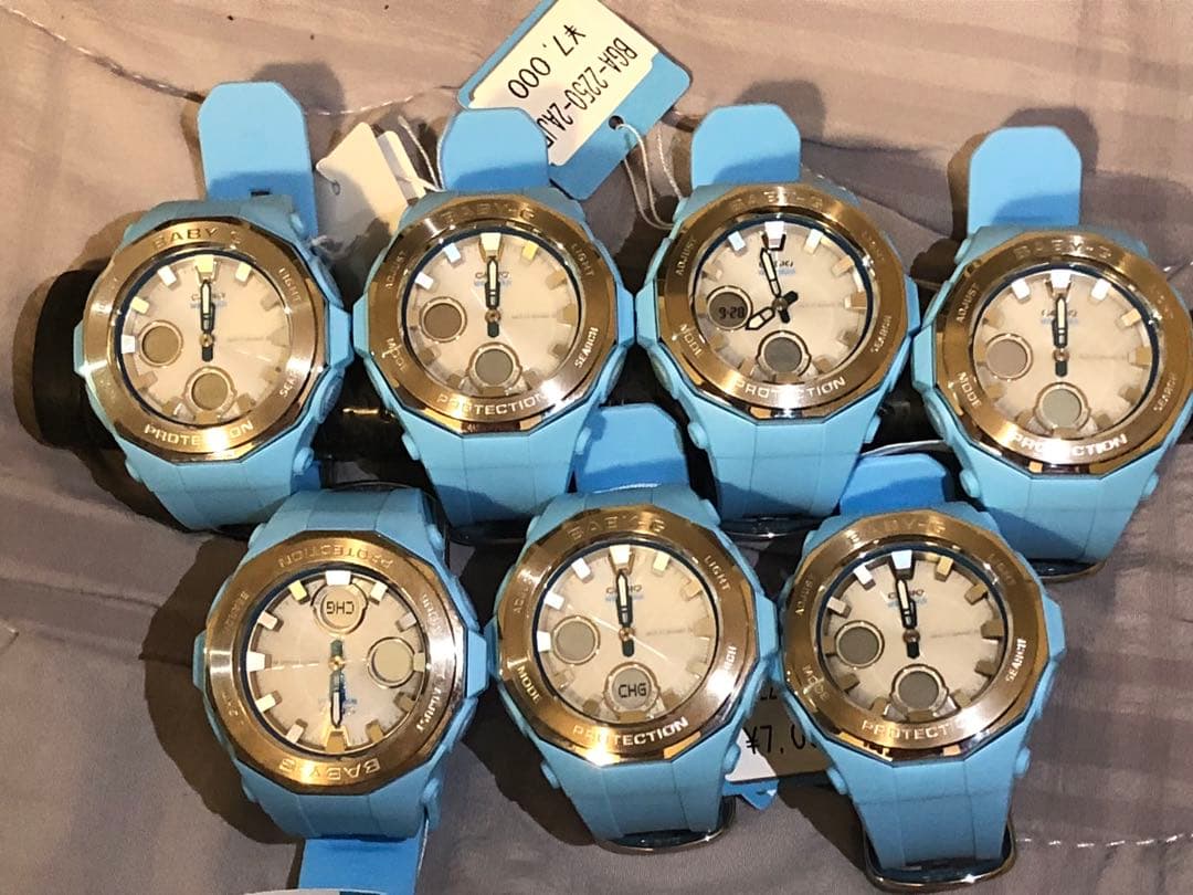 CASIO BABY-G 電波ソーラー BGA-2250 ブルー 腕時計 7本