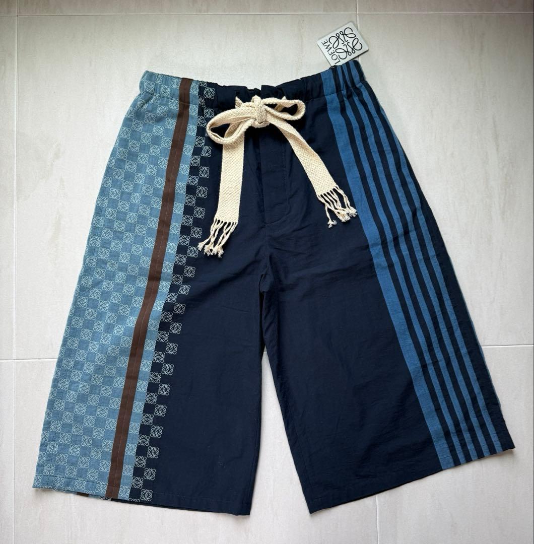 【新品未使用】LOEWE アナグラムストライププリントトラックショートパンツ