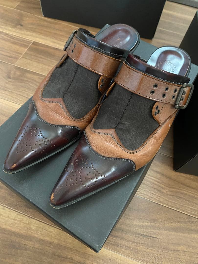 トルネードマート レザーアンクルストラップサボサンダル S