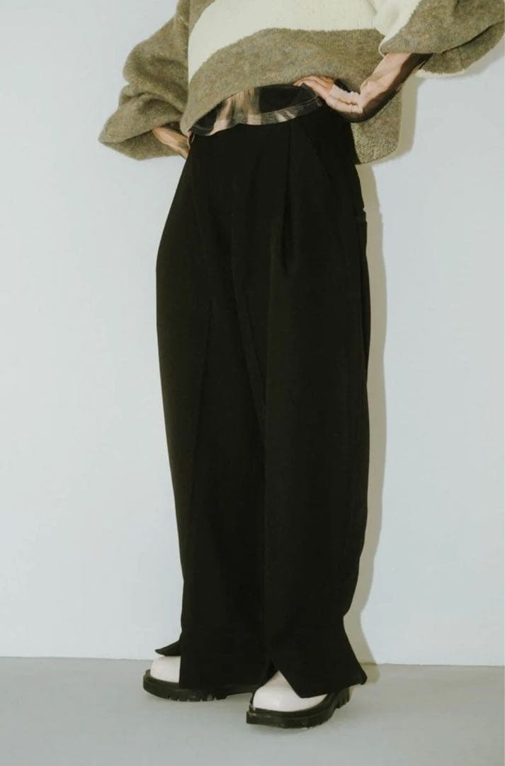 Knuth Marf front slit pants (unisex) 新品
