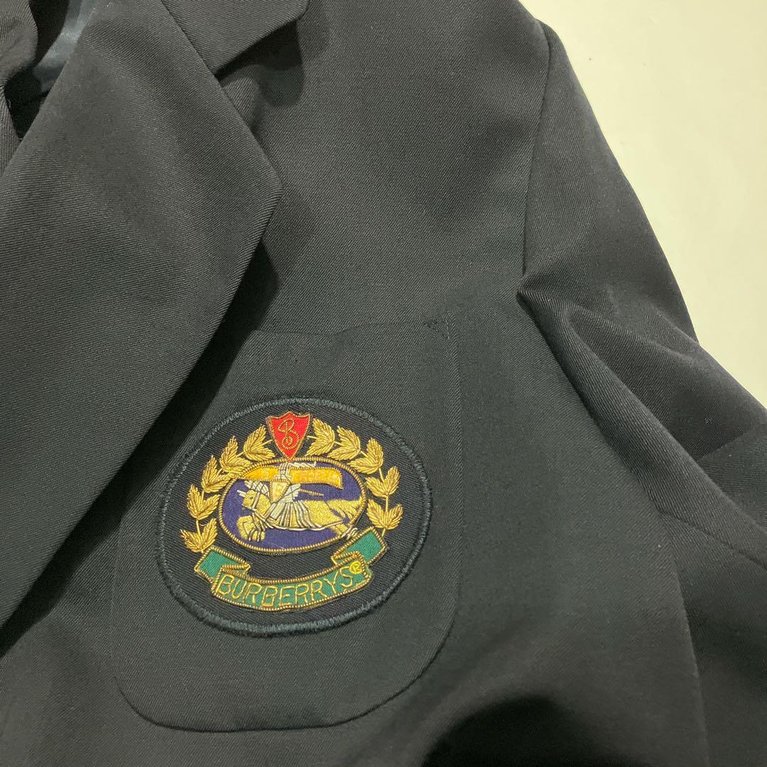 【極美品】バーバリーズ　ダブルブレスト　紺ブレ　金ボタン　ウールジャケット　XL