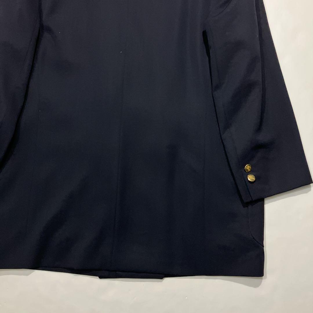 【極美品】バーバリーズ　ダブルブレスト　紺ブレ　金ボタン　ウールジャケット　XL