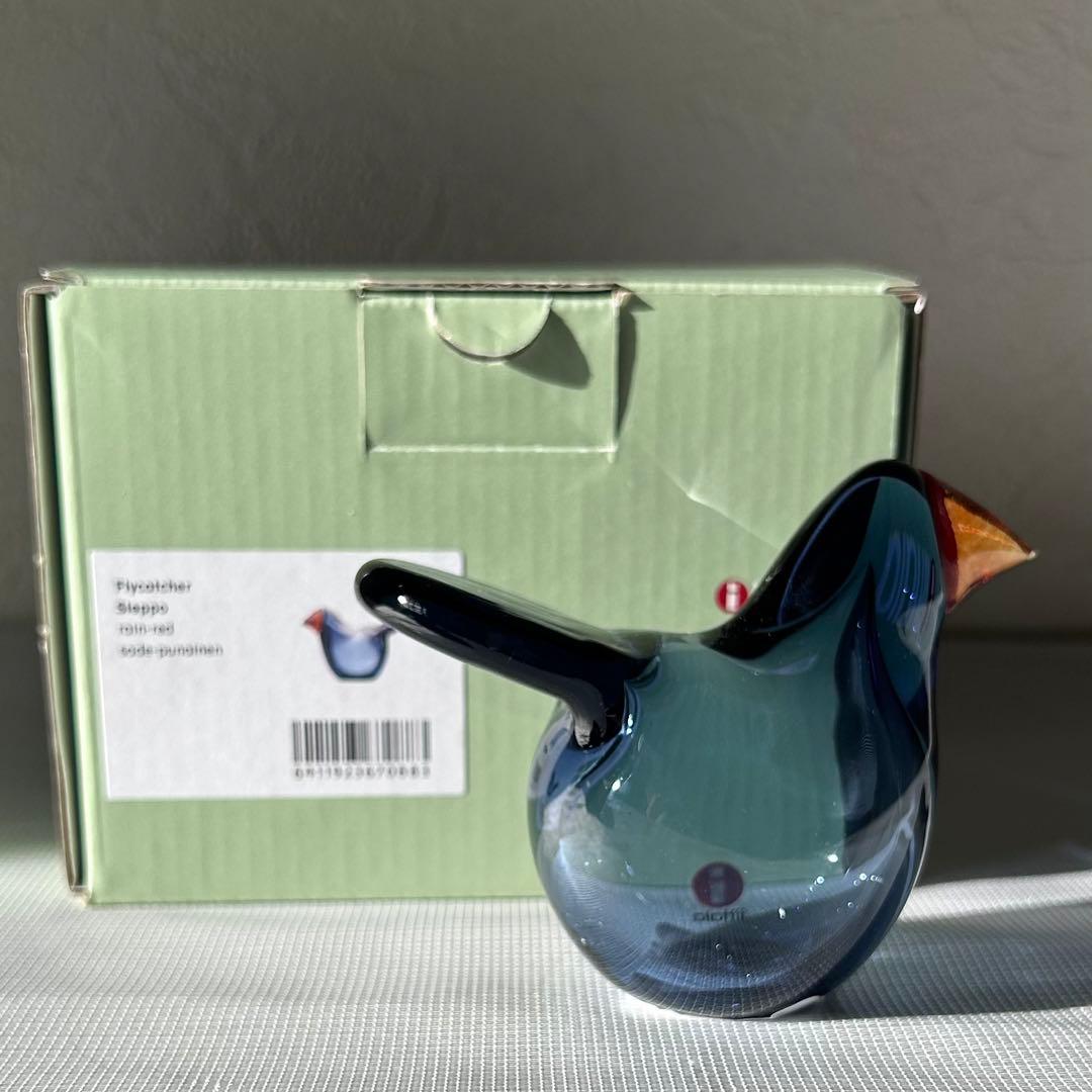 オイバ・トイッカ ガラスの鳥 シエッポ Sieppo レインレッド