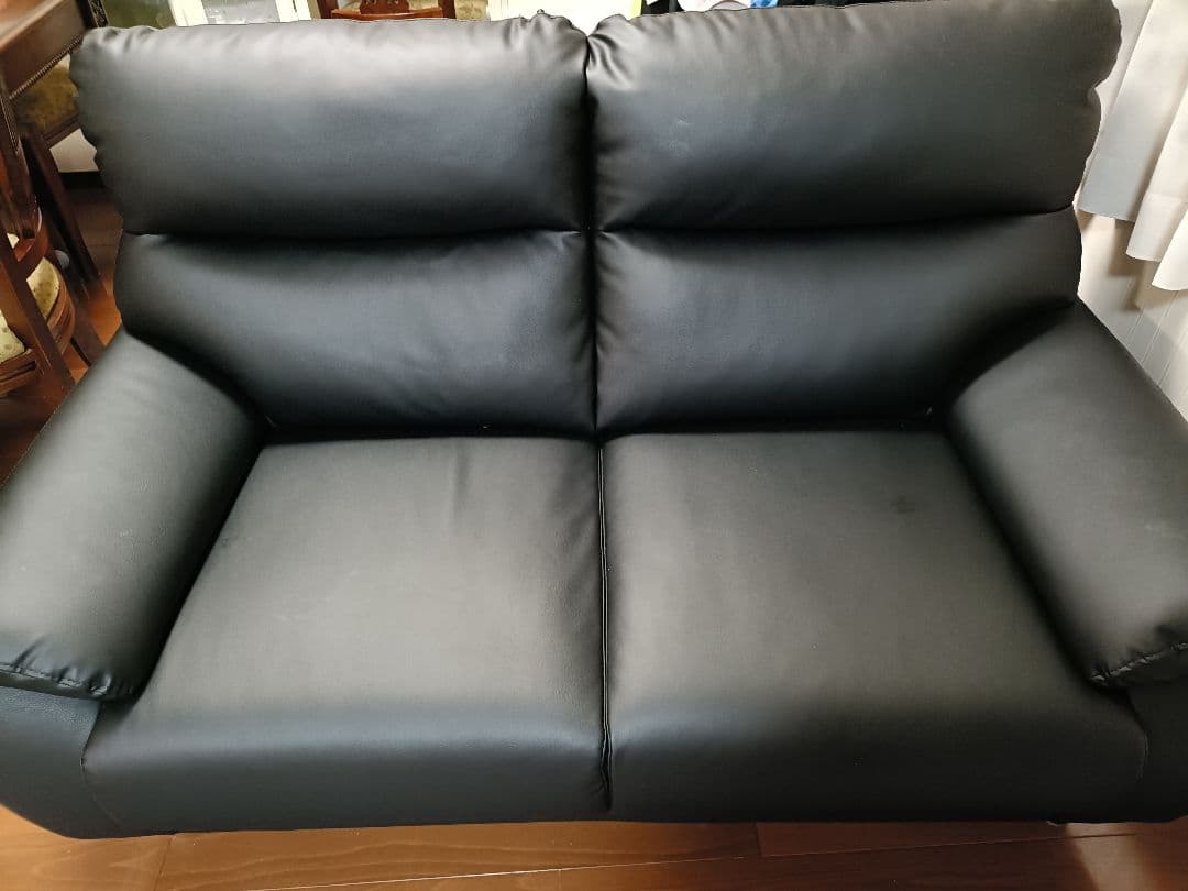 N-Shield ブラック 2人掛けソファ