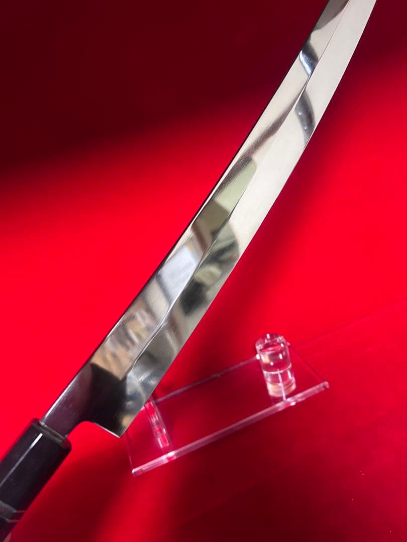 01562 包丁　切付　鬼反り　鏡面仕上げ　切味抜群　箱付　未使用品