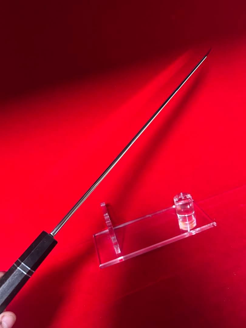 01562 包丁　切付　鬼反り　鏡面仕上げ　切味抜群　箱付　未使用品