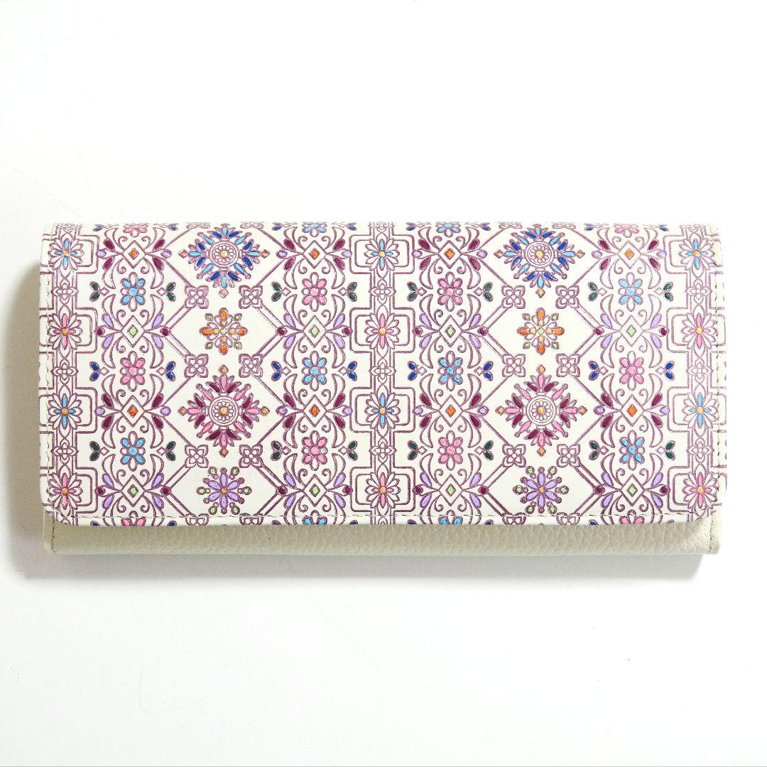 【新品未使用】友禅文庫 長財布 牛革 日本製 花柄 大容量