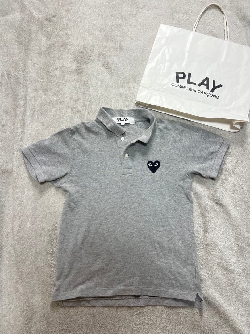 【良品】PLAY COMME des GARÇONS グレー ポロシャツ S