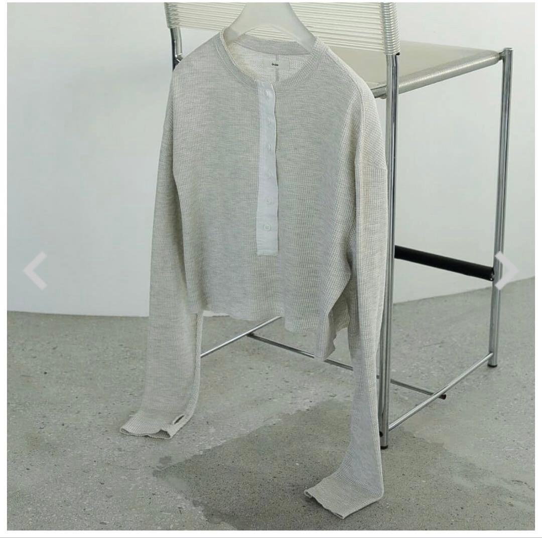 anuke アンヌーク ワッフル ヘンリー トップス　オートミール