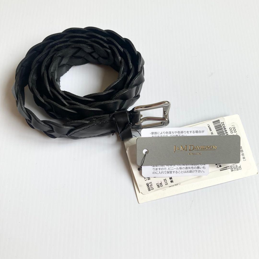 j&M DAVIDSON メッシュベルト　黒　レディース　編み込み