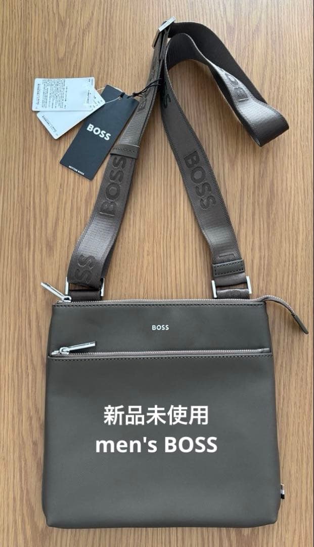 BOSS ブラック ショルダーバッグ