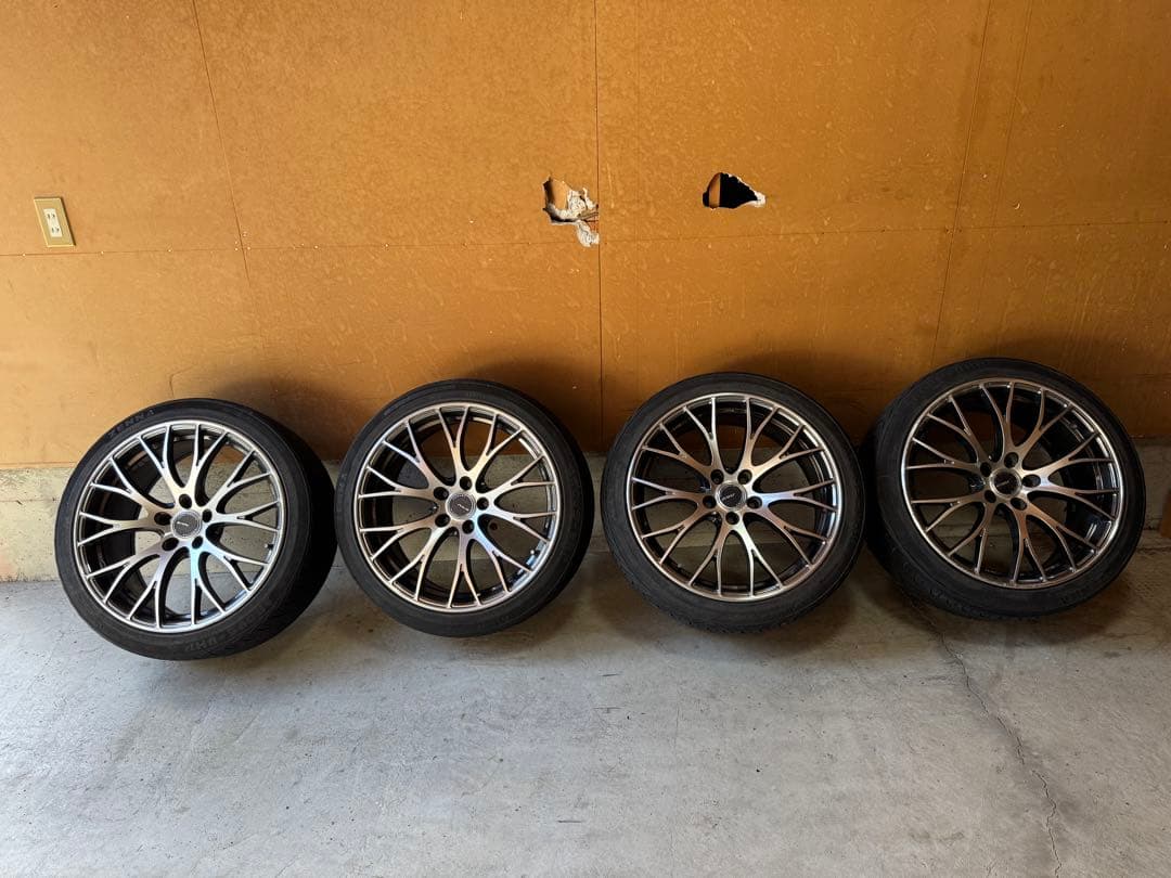 送料無料。Rays ホムラ　19インチ ホイールセット　8.5j ＋45