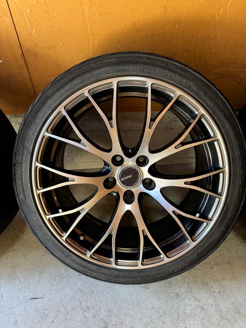 送料無料。Rays ホムラ　19インチ ホイールセット　8.5j ＋45